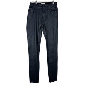 Warp + Weft Women's JFK Skinny Jeans Sz‎ 27 Black Wax Finish Club Concert Party